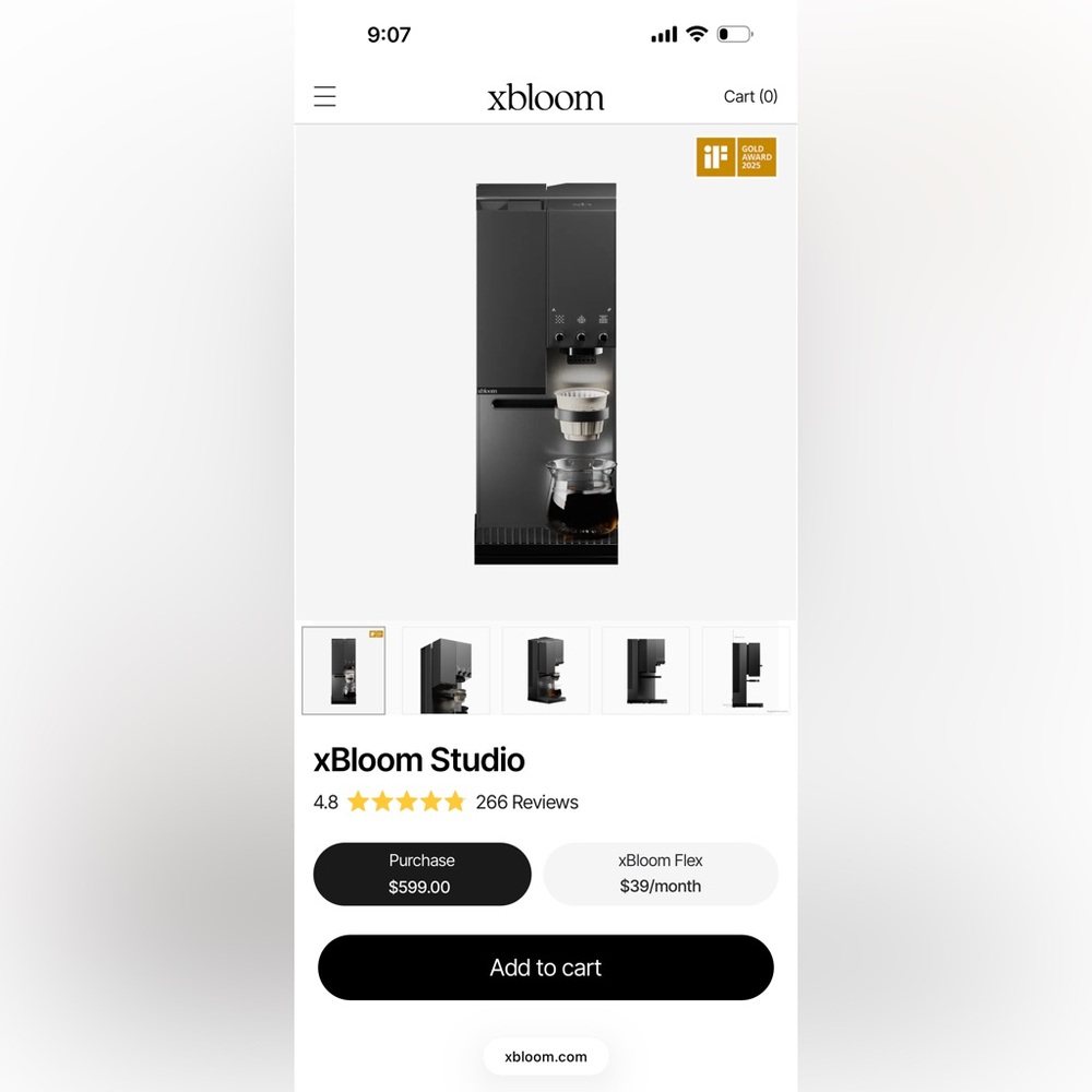 NIB xBloom Studio Coffee Machine